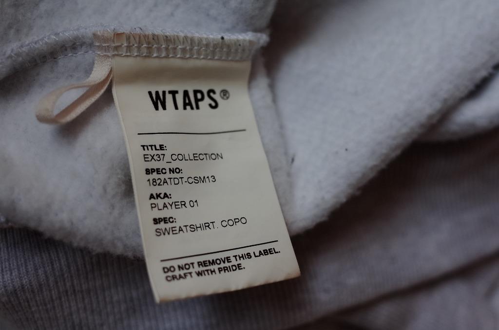 WTAPS 18AW PLAYER 01 / SWEATSHIRT. COPO LOGO 衛衣, 男裝, 上身及