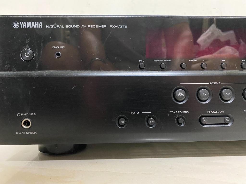 YAMAHA RX V379 收音/AV環繞擴大機 藍芽 4K家庭劇院 5.1聲道 HDMI/ 有原廠遙控器, 耳機及錄音音訊設備