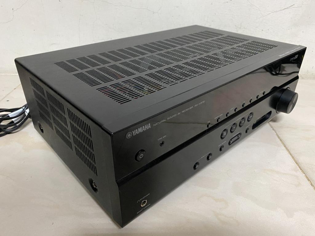 YAMAHA RX V379 收音/AV環繞擴大機 藍芽 4K家庭劇院 5.1聲道 HDMI/ 有原廠遙控器, 耳機及錄音音訊設備