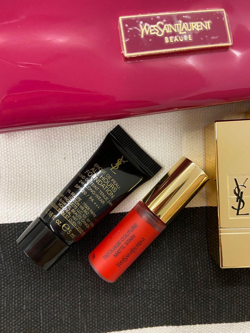 YSL lipsticks pouch set, Beauty & Personal Care, Face, Makeup on Carousell
