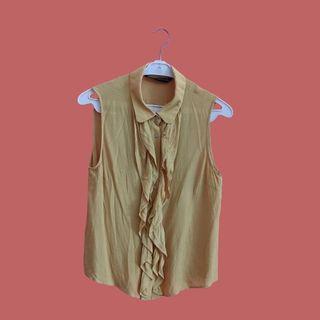 Zara Yellow Kemeja Blouse Kuning