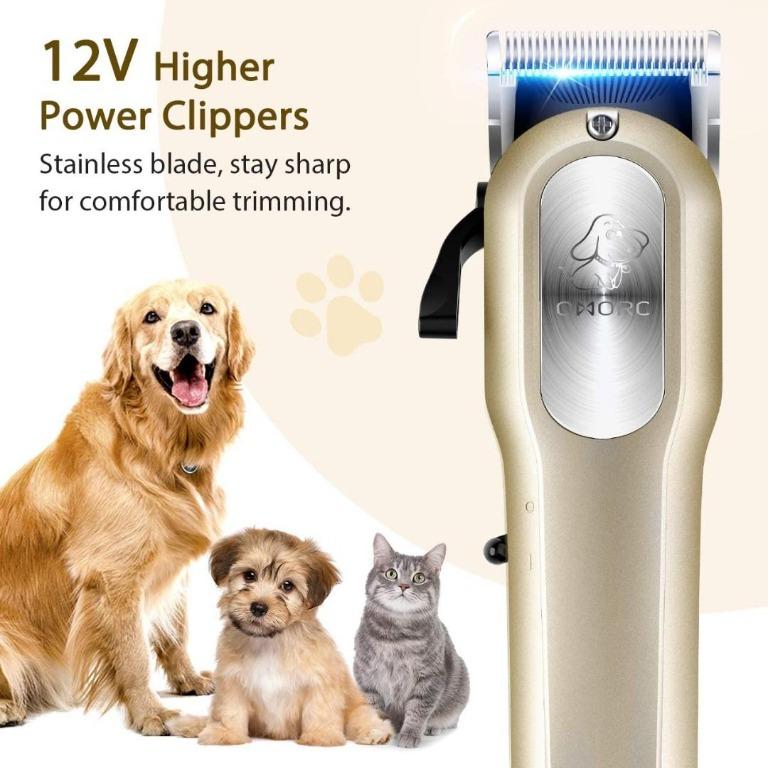1327) Pet Clippers OMORC GD077B with 12V High Power for Thick Coats