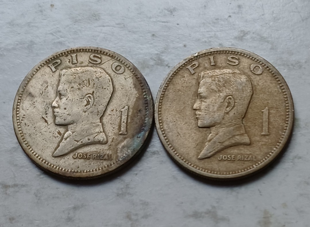 菲律賓1972年1披索硬幣共2枚（品相實物如圖）, 興趣及遊戲, 收藏品及紀念品, 錢幣- Carousell