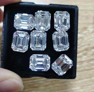 1 carat Emerald moissanite diamond loose stone