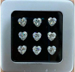 1 carat heart moissanite diamond loose stone