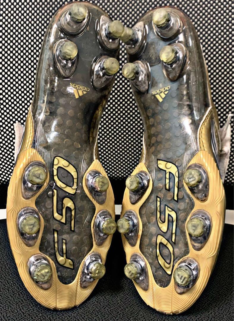 2007 ADIDAS F50.8 TUNIT FOOTBAL BOOTS GOLD TRANSPARENT MEN S
