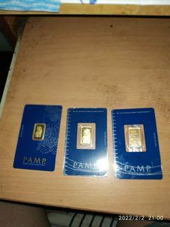 2.5g/5g Pamp gold bars for sale