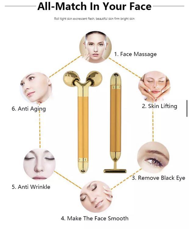 2in 1 massage roller (Category: Face Care) located in Quezon City. Submitted by ontherhacks (Listing ID 1147684667, Image 3). Description: 2 in 1 Facial Massage Device *Face Massage *Skin Lifting *Remove Black Eye *Make the Face Smooth *Anti Wrinkle *Anti Aging Available Color Gold Silver Rose Gold Brandnew For only 1,250 less 10%‼️ Naked Fragrance by R&R.