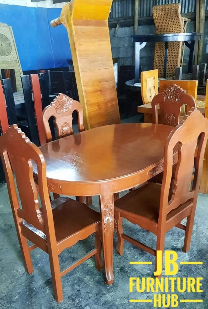 Dining table oval top shape 4 seater