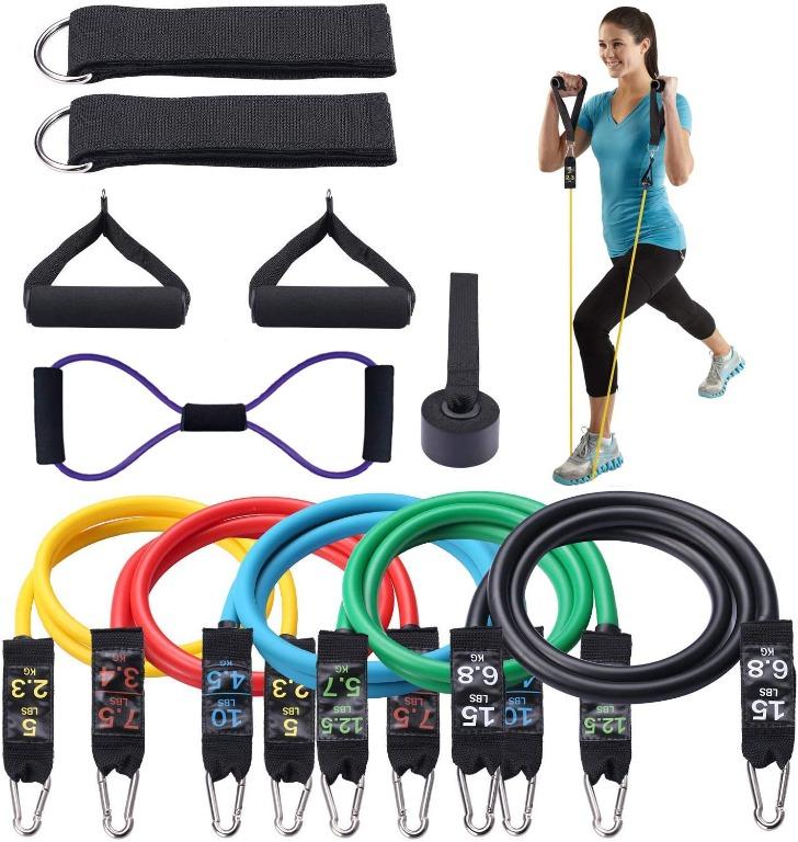 Resistance Band Set Workout Bands Exercise Bands Stackable Exercise Bands Heavy Resistance Bands Resistance Tube Bands Stretch Bands Stackable Resistance Bands Rehab Bands Anti snap Fitness Bands Spor...