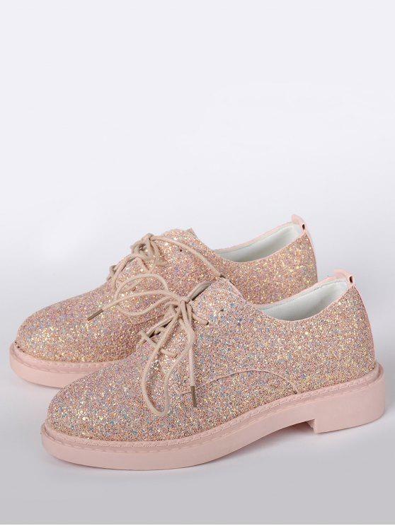 Abigail Glitter Oxford Shoes Glitter Oxford Lace Up Shoes Sequined