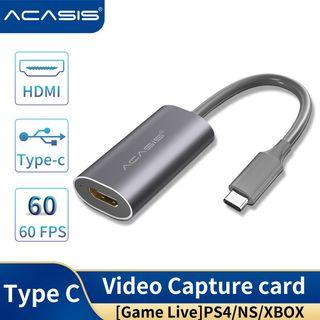 ACASIS Video Capture Card, USB 2.0 HD to Type C Audio Capture Card, 4K 1080P 60fps  Capture Devices