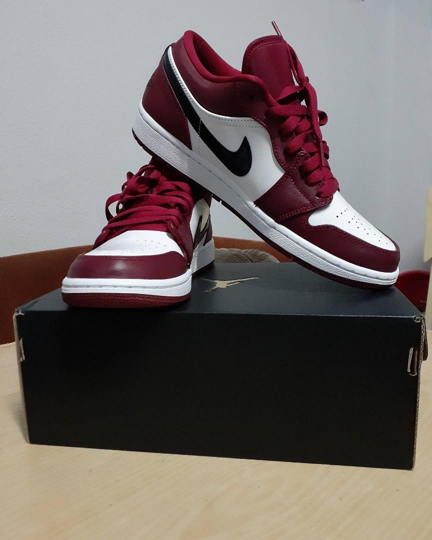 Air Jordan 1 Low Noble Red/White, Men's Fashion, Footwear, Sneakers on