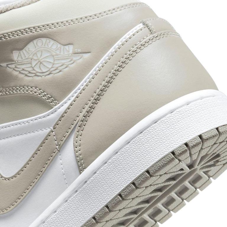 air jordan 1 mid linen tan