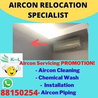AIRCON RELOCATION, INSTALLATION, AIRCON SERVICING PROMOTION