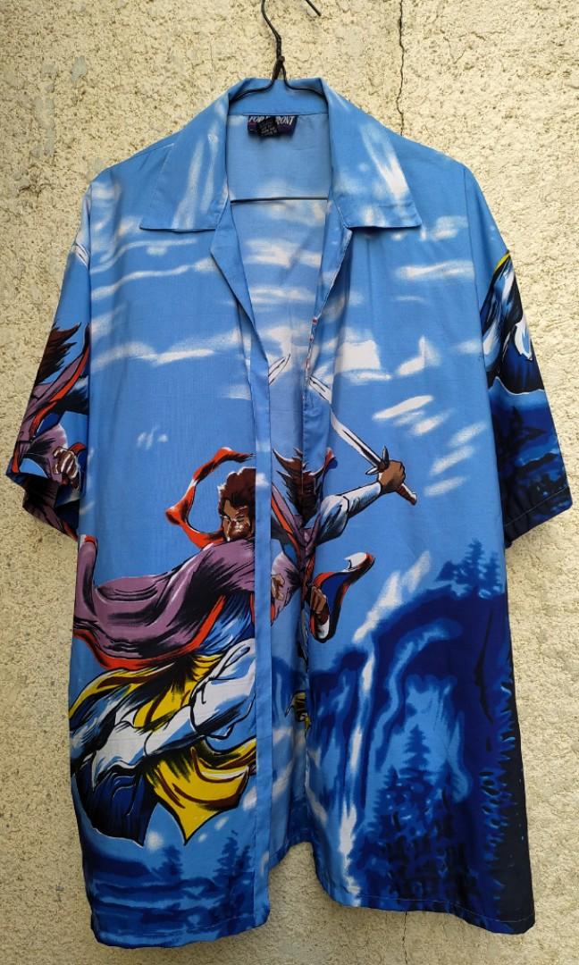 Anime Graphic Samurai Shirt Outerwear ~pop~ (Category: Tshirts & Polo Shirts ) located in San Pedro. Submitted by 012shinee (Listing ID 1147783692, Image 1). Description: no buttons. can be used as coverup. swipe for when worn. loc: san pedro, laguna mop: bpi, gcash, shopee shipping: checkout via shopee rfs: i'm currently 1yr unemployed bc of the pandemic, and i need money for therapy.
