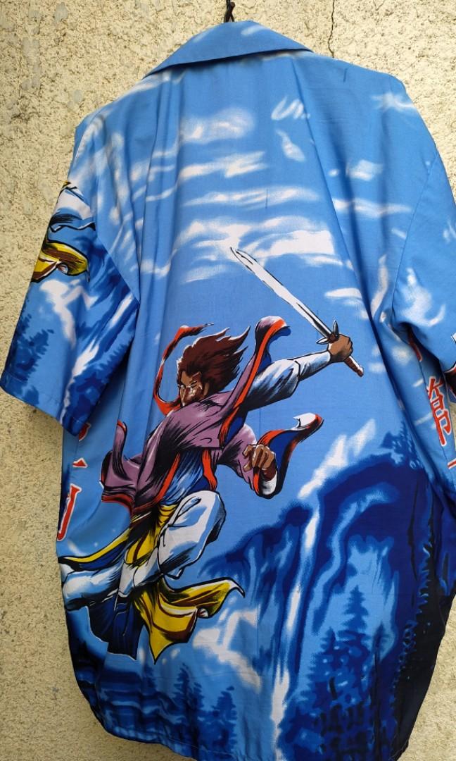 Anime Graphic Samurai Shirt Outerwear ~pop~ (Category: Tshirts & Polo Shirts ) located in San Pedro. Submitted by 012shinee (Listing ID 1147783692, Image 2). Description: no buttons. can be used as coverup. swipe for when worn. loc: san pedro, laguna mop: bpi, gcash, shopee shipping: checkout via shopee rfs: i'm currently 1yr unemployed bc of the pandemic, and i need money for therapy.