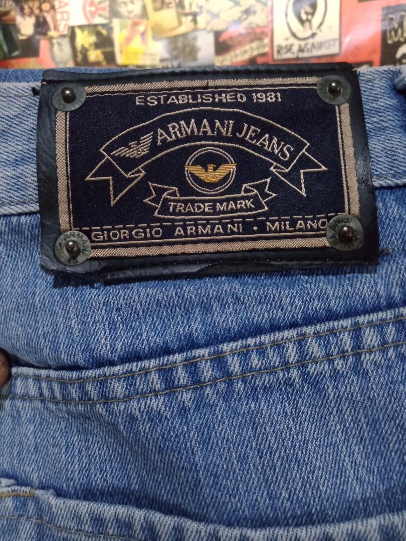 Armani Jeans Vintage, Fesyen Pria, Pakaian , Bawahan di Carousell