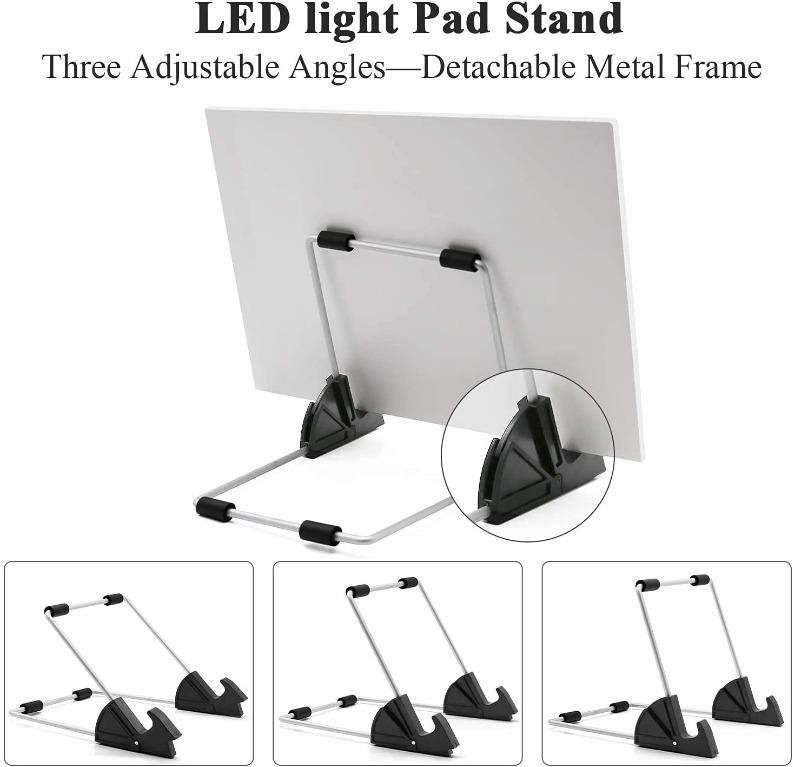 ARTDOT A2 LED Light Pad for Diamond Painting USB Powered Light Board Kit,  Adjustable Brightness with 12 Angles Stand and Clips