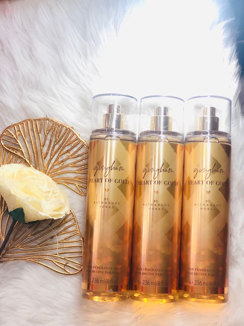 Authentic BBW Bath and Body Works Gingham Heart of Gold Fragrance Mist