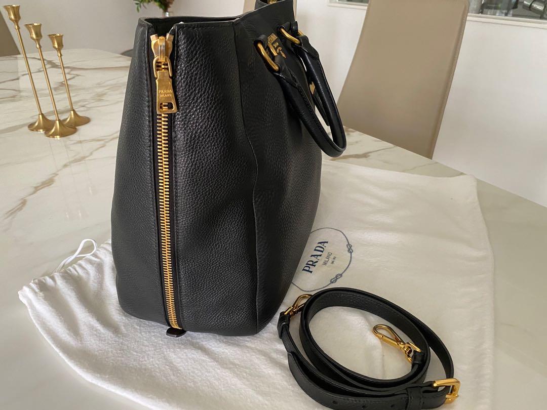 Daino side zip best sale leather shopper
