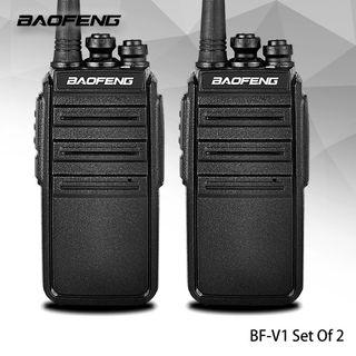 Baofeng BF-V1 5W 16Ch 400-470MHz Interphone Two-Way Radio Walkie Talkie (Black) Set of 2