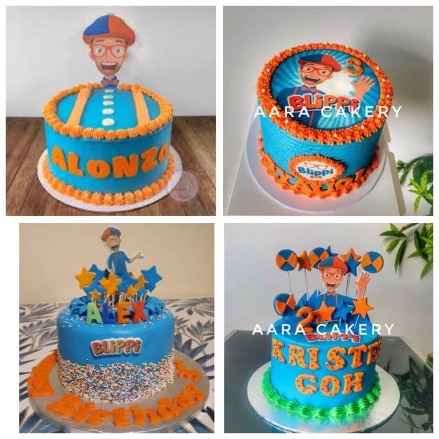 My son just turned two and I made him a Blippi cake and cupcakes from  scratch. : r/Baking