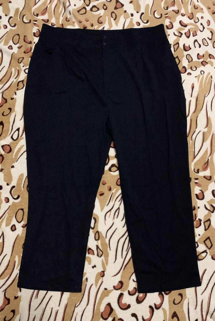 Brand New Shein Curve Black Button Trousers in 4XL, Women's Fashion ...
