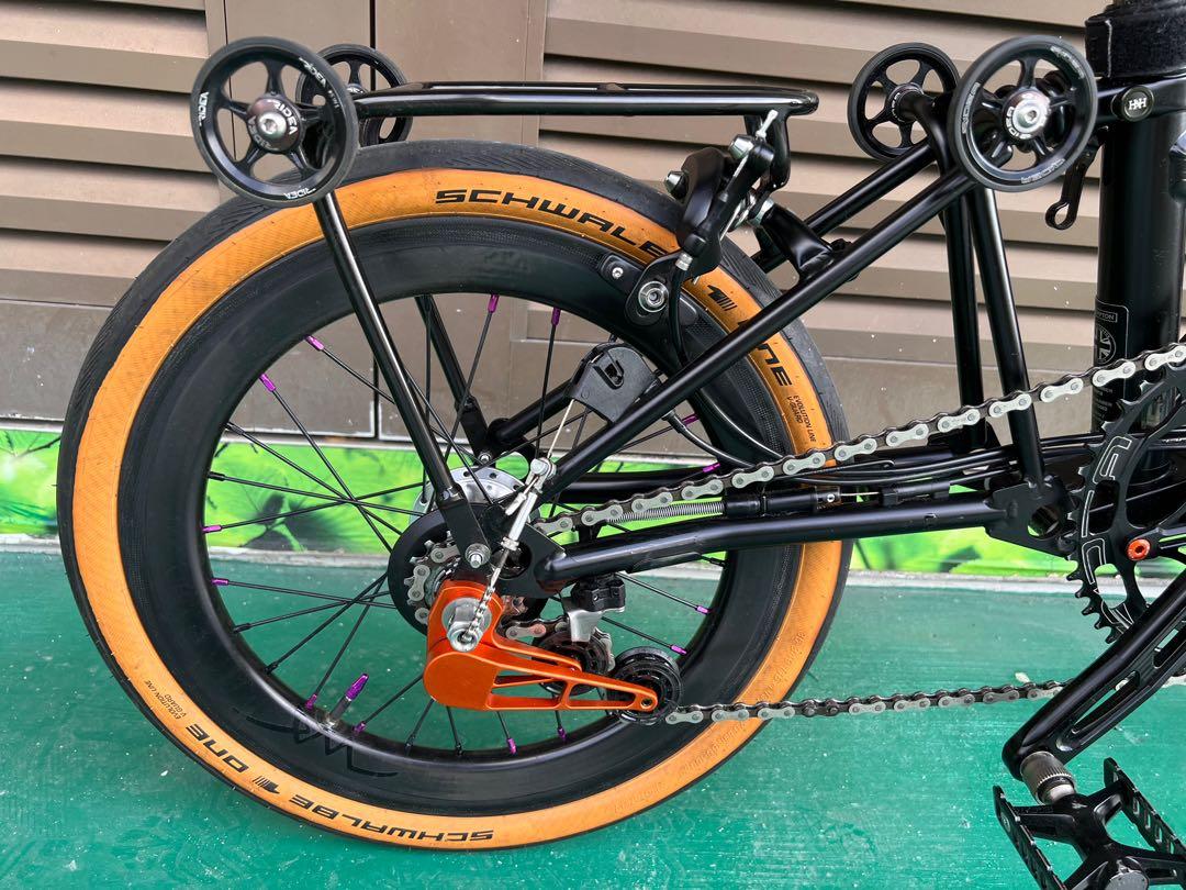 BROMPTON M6L Dec 2019 Matte Black folded bike Almost fully modified