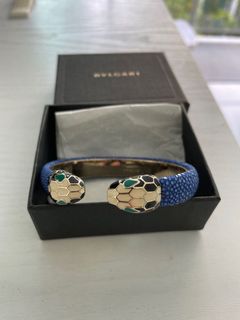 Bvlgari leather snake bracelet outlet