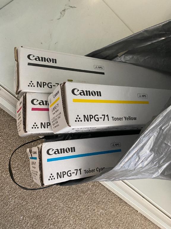 Canon NPG-71 color copier toner 原裝碳粉匣full set / 4pcs, 電腦