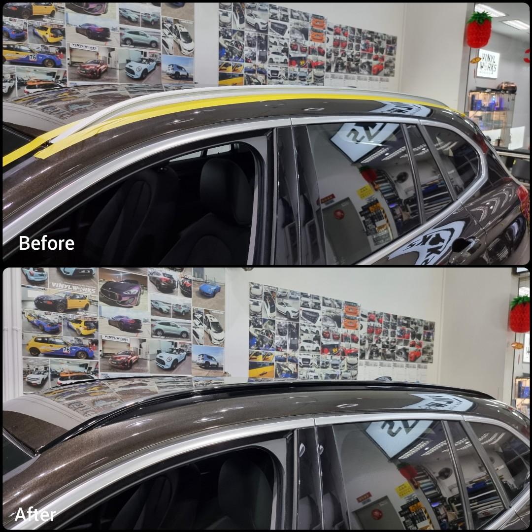 Car Wrap Roof rack wrap gloss black, Car Accessories, Car