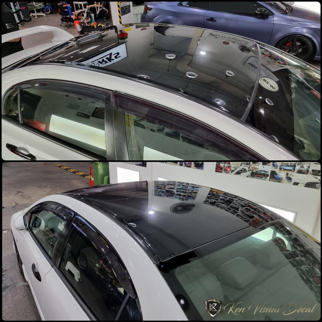 Car Wrap Roof Wrap Uktra high gloss black, Car Accessories, Car