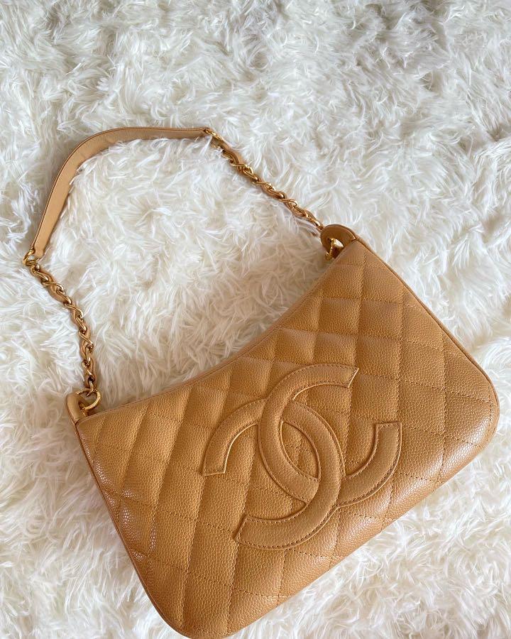 Chanel Pink Quilted Caviar Leather Timeless Cc Pochette  Lyst Australia