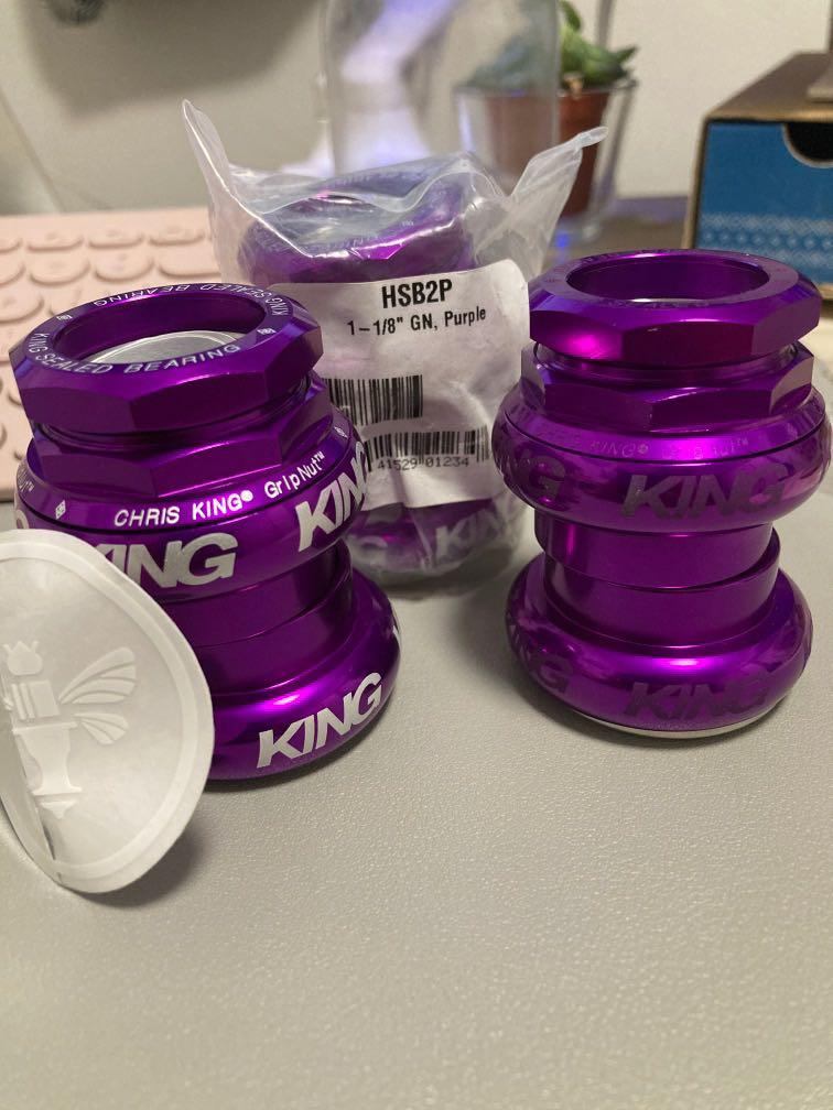 Chris King Headset for Brompton Purple Bold Sotto Voce Violet Gripnut 1 1 8