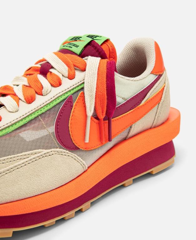 CLOT X sacai X Nike LDWaffle “Orange”, Men's Fashion, Footwear
