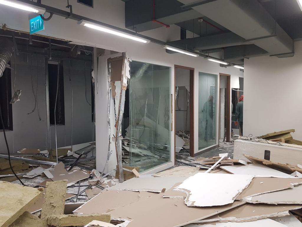 Dismantle & Disposal of Built-in Wardrobes, TV Consoles, Tables, Platform Beds, Kitchen Cabinets, False Ceiling & Partition wall and Hacking of Carpentry items62863115379073113
