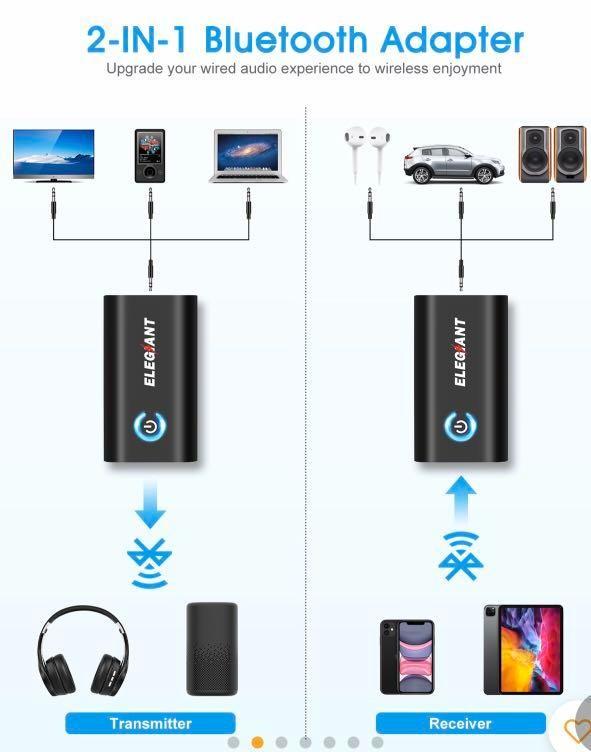 ELEGIANT BTI030 Wireless Audio Transmitter Receiver, Audio, Other Audio Equipment on Carousell