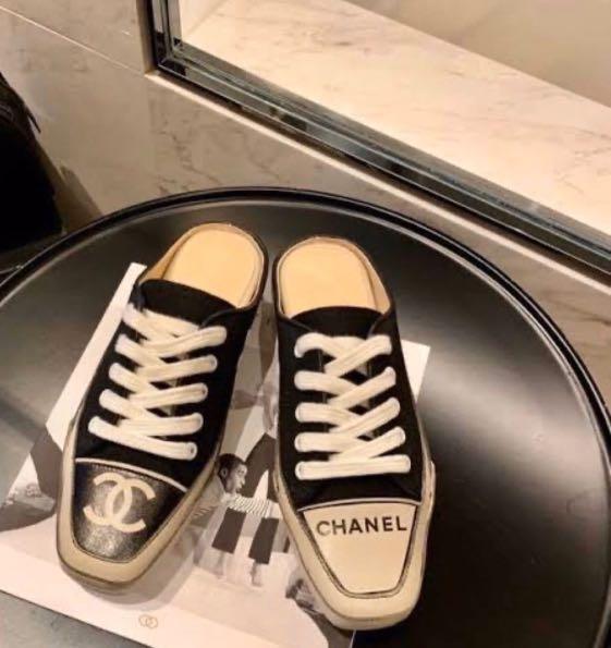 Excellent condition Authentic Chanel sneaker mules with dustbag