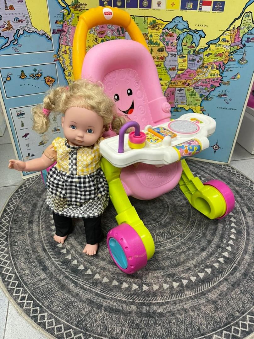 Fisher price baby doll stroller walker deals
