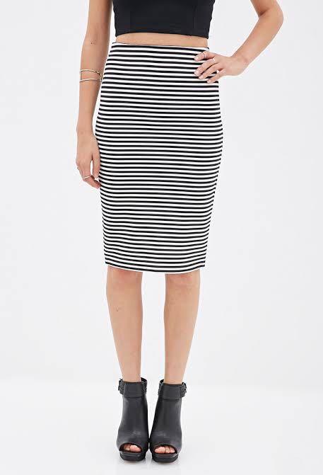 Striped pencil skirt forever 21 hot sale