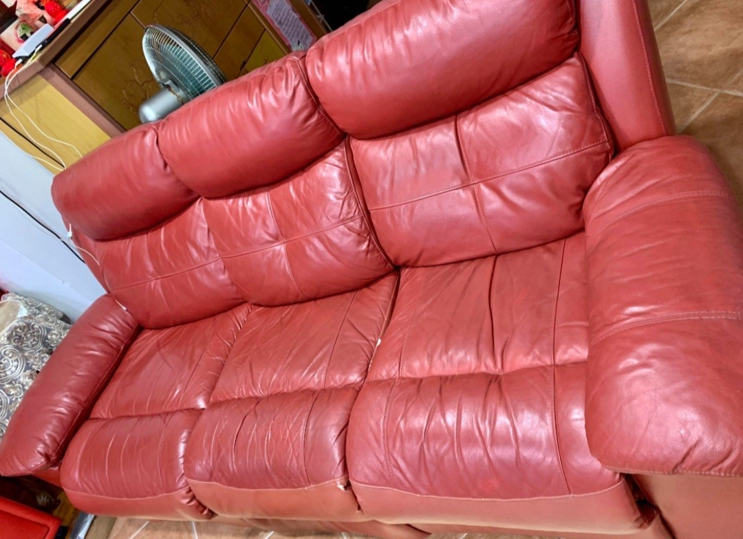Free Delivery. Leather sofa, Furniture & Home Living, Furniture, Sofas