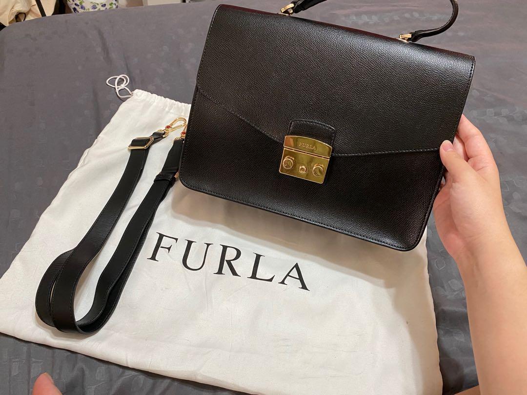 Furla Metropolis Top Handle Small in Black