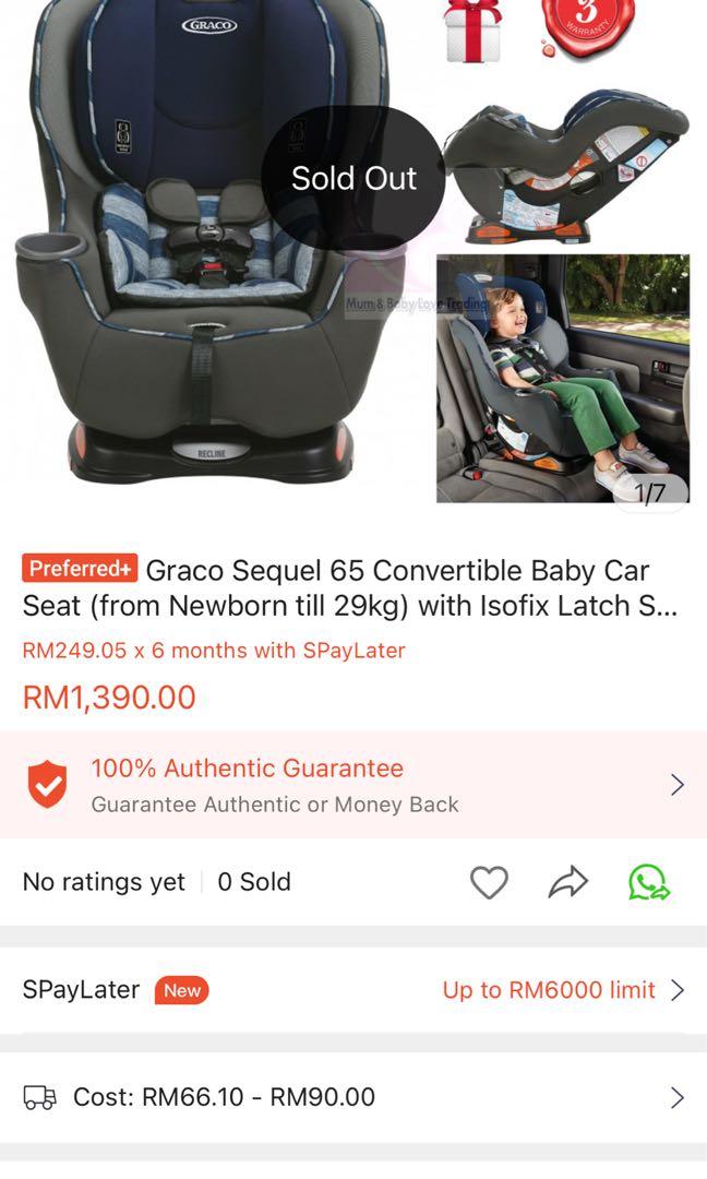 Graco sequel 65 deals safety rating