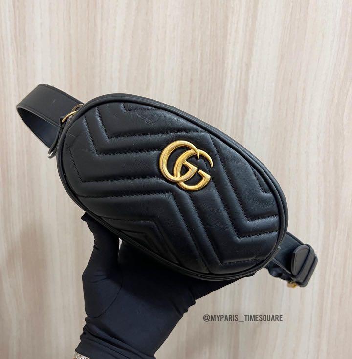 Gucci gg marmont matelassé leather belt bag top
