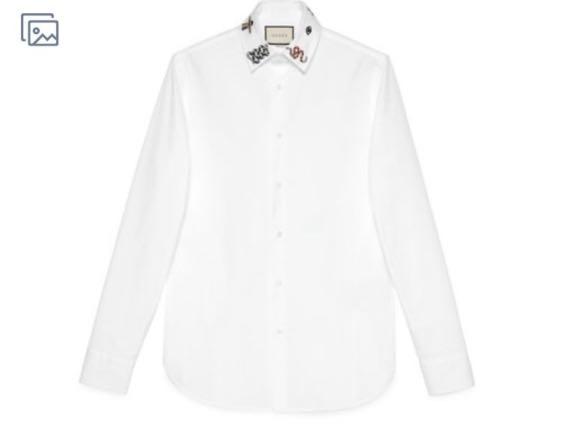 white gucci shirt with snake