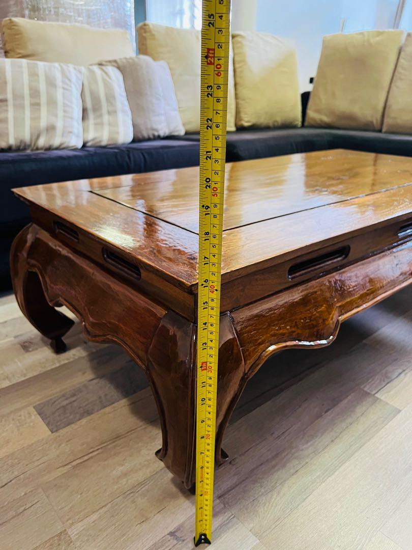 Hard Wood/ Burmese Teak Wood Coffee Table, Furniture & Home Living