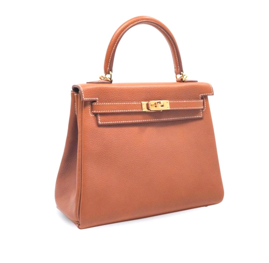 Hermes Kelly Retourne 25 Fauve Barenia Faubourg, Luxury, Bags & Wallets on  Carousell