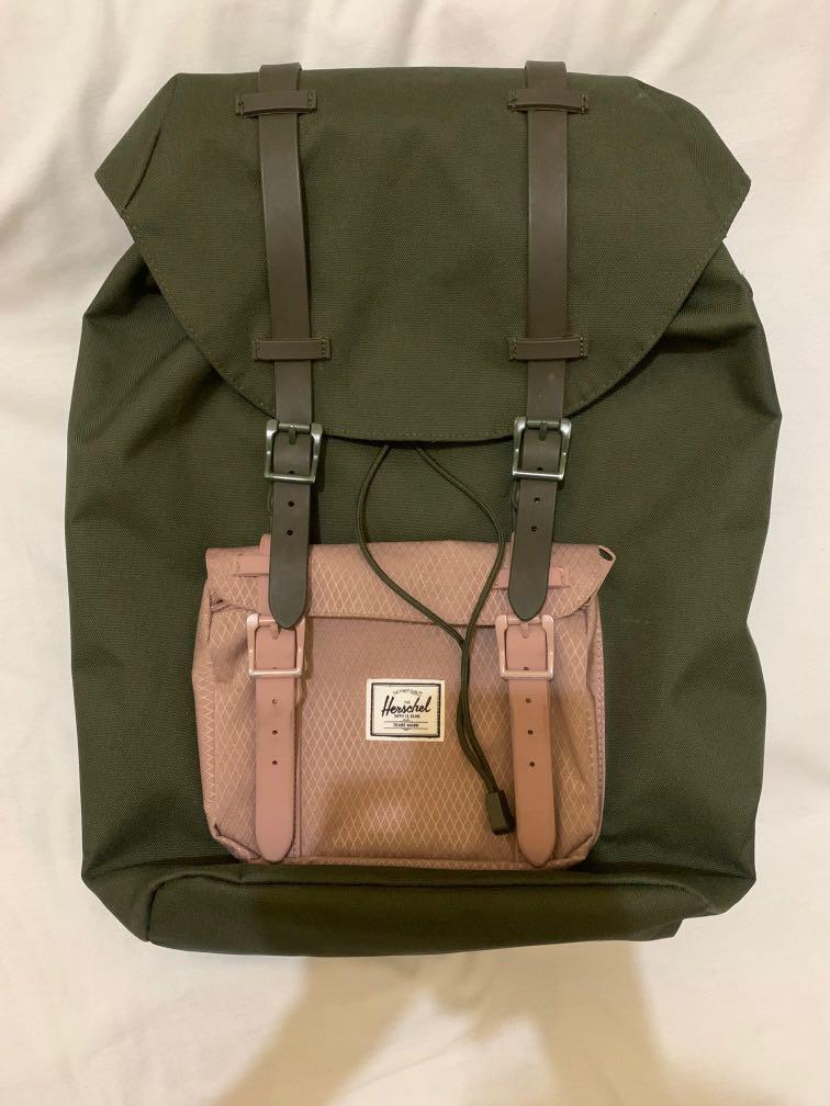 Herschel Supply Co. Little America mid volume backpack forest night ash rose Men s Fashion Bags Backpacks on Carousell