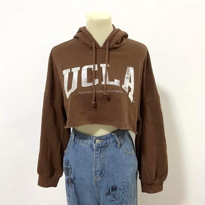 Crop Hoodie - Brown/UCLA - Ladies